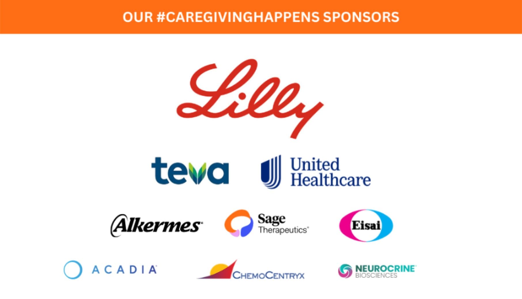 #CaregivingHappens Sponsors