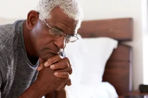 A family caregiver is in depression