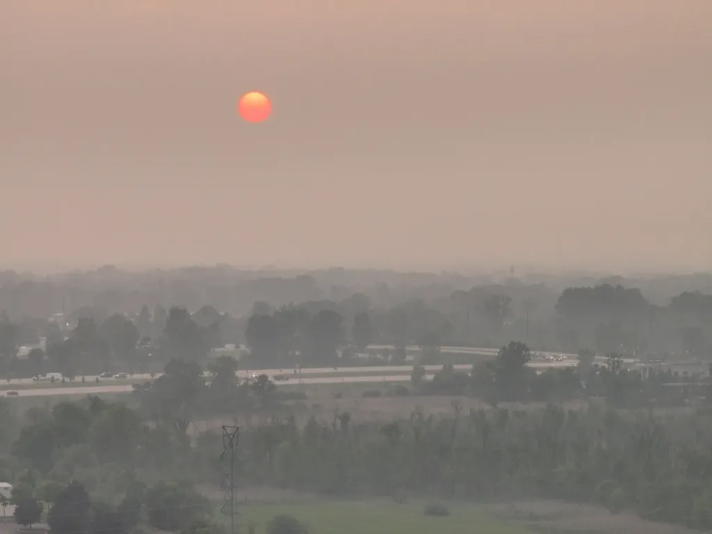 wildfire haze