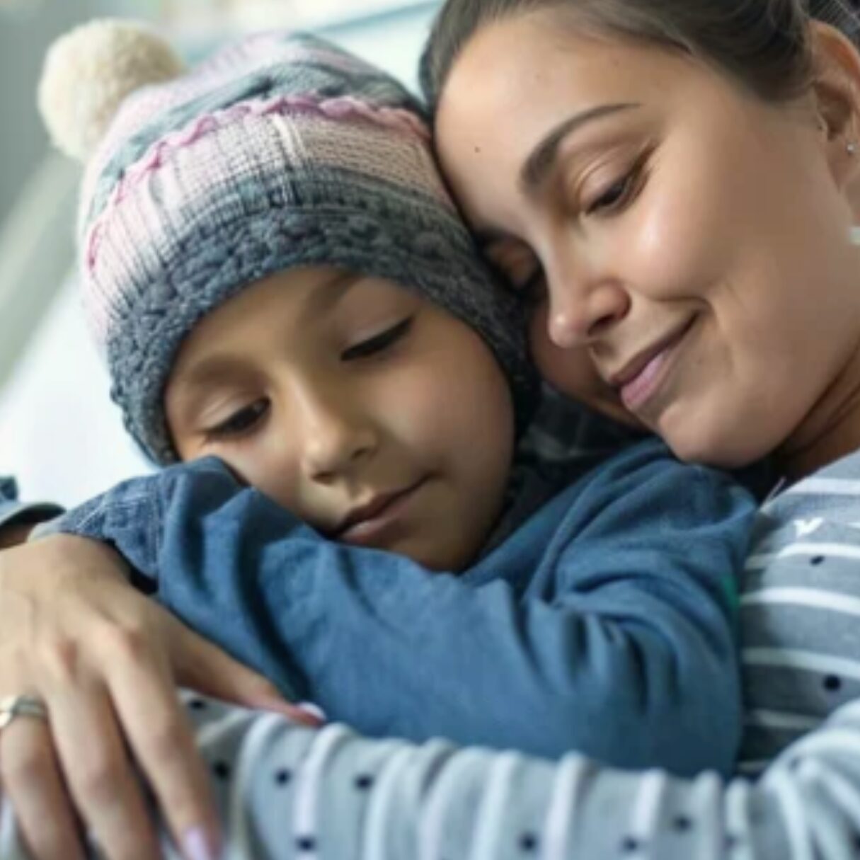 mom and child with leukemia mother with child with leukemia