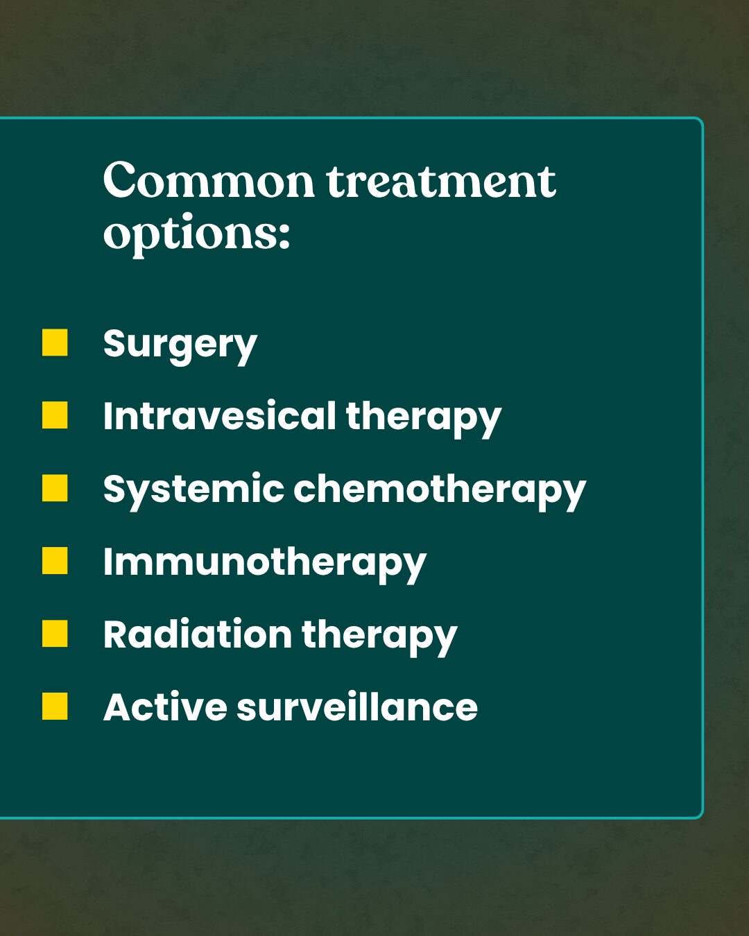Bladder Cancer Treatment